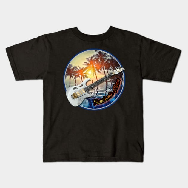 Pandemic Moon- Electric Sunset UNDERGLOW SERIES - Orange Glow Kids T-Shirt by Benjammin87